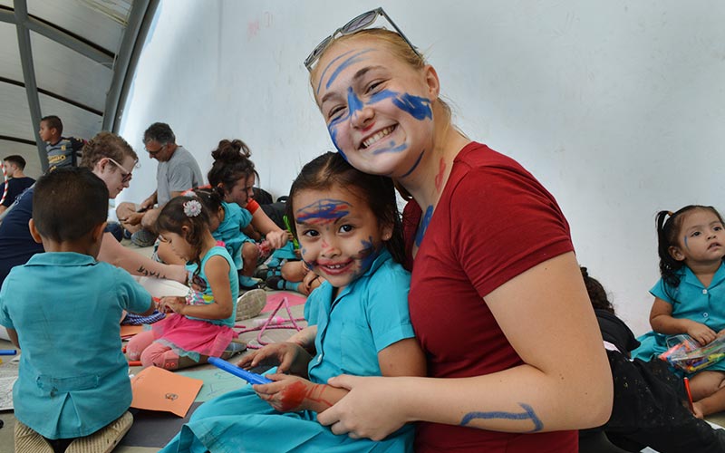 Volunteer Working with Children in Guatemala