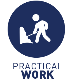 6-8 hours/day practical work, Monday-Friday